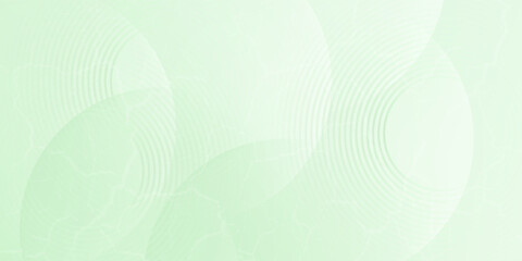 Obraz premium Minimalist soft Abstract Background in Gradient green and white Tones with Circles. Circle effect style geometric, abstract background.