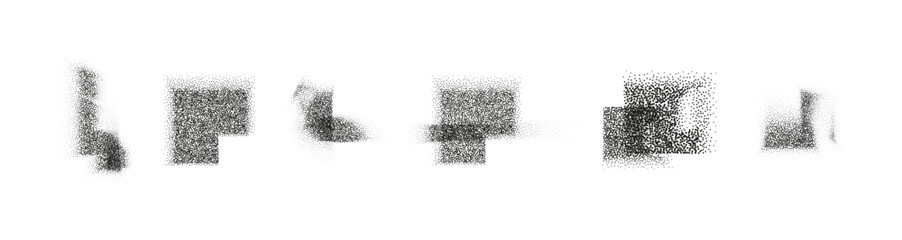 Fototapeta premium Abstract Grainy Geometric Monochromatic Shapes