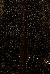 Dark Background with Christmas Decorative Lights.