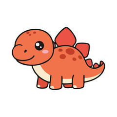 Fototapeta premium Cute Stegosaurus Cartoon