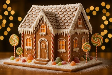 Giant Gingerbread House Display at Gingerbread House Competitions
