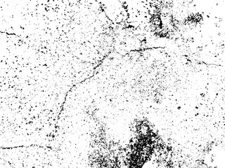 Grunge background black and white. Texture of chips, cracks, scratches, scuffs, dust, dirt .Vector pattern of cracks, chips, scuffs. Abstract vintage surface isolated on white background.EPS10.