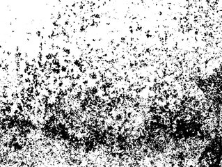Grunge background black and white. Texture of chips, cracks, scratches, scuffs, dust, dirt .Vector pattern of cracks, chips, scuffs. Abstract vintage surface isolated on white background.EPS10.