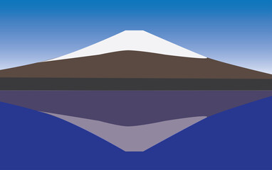 A vector art of the Mt. Fuji in Japan. 