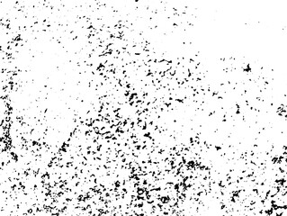 Grunge background black and white. Texture of chips, cracks, scratches, scuffs, dust, dirt .Vector pattern of cracks, chips, scuffs. Abstract vintage surface isolated on white background.EPS10.