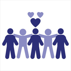 fellowship icons. simple colored vector