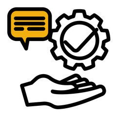 Accountability Role Commitment Management Icon from Customer Assessment Collection (Outline Color Lineal style)