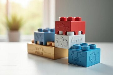 Obraz premium Passive Income Sources as Interlocking Modular Blocks