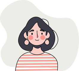 unique young face with distinct expressions Illustration Collection