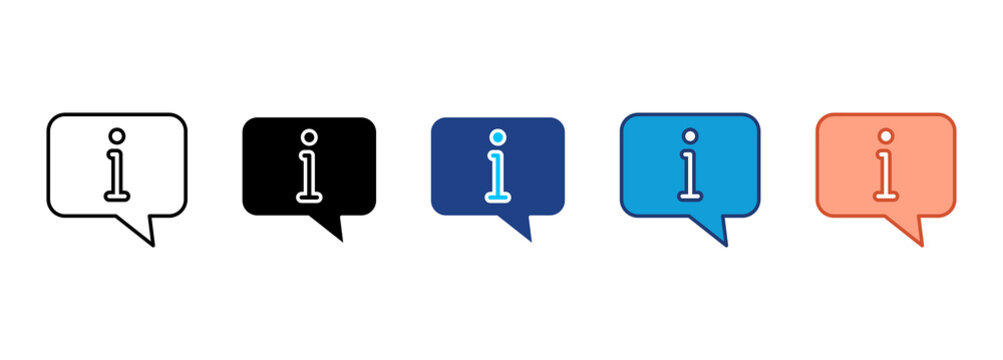 Information Icon Set Multiple Style Collection 