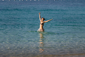 Fit girl in Thailand. High res photo.
