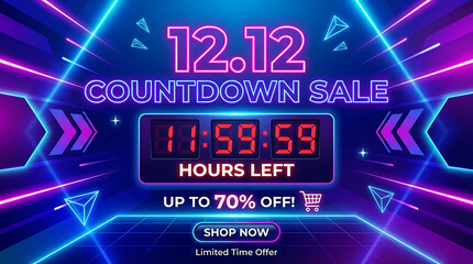 1212 Countdown Sale with Time Remaining and Discount.