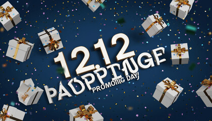 1212 Promotional Day with Gifts and Confetti.