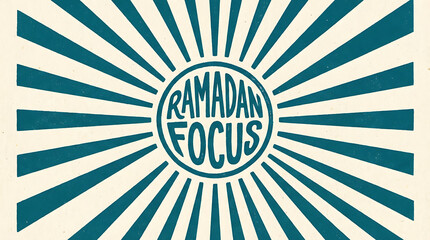 Ramadan Focus Sunburst Design.