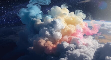 Colorful Abstract Smoke Clouds.