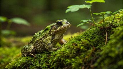 Fototapeta premium frog on the grass