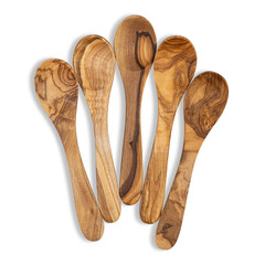 Wooden spoon for food. Kitchen utensils made of wood.