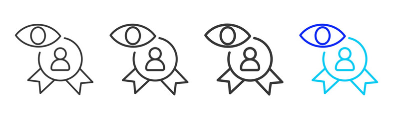 Inner Clarity icon set collection in creative outline style for states of mind featuring multiple thickness variations suitable for wellness meditation relaxation visual ai
