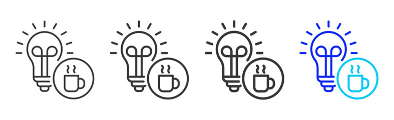 Bright Mindfulness icon set collection in creative outline style for states of mind featuring multiple thickness variations suitable for wellness meditation relaxation visual ai