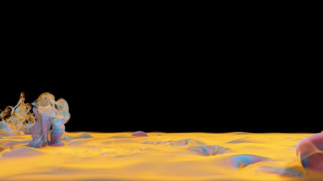 Boiling surface of alien planet - abstract boiling smoke background template - VFX element in 4K Pro Res with mask pass