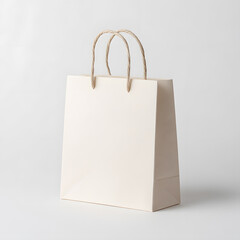 Paper bag isolated on white, white paper bag, eco bag, eco shopping 
