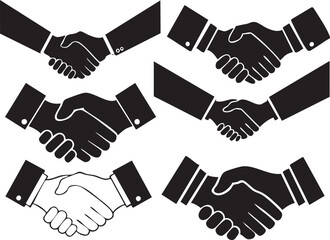 Handshake Two Hands Silhouettes  Vector Fully Editable Smart Object Text Effect