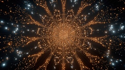 Stunning Abstract Visual of Glowing Particles in Dynamic Motion