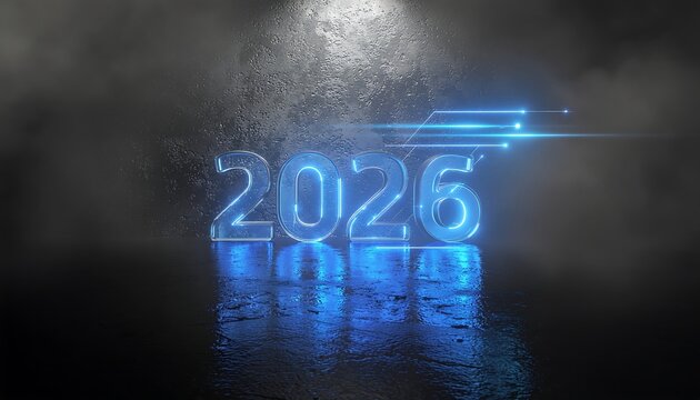 Misty Sci-Fi 2026 Floating Chrome Numbers