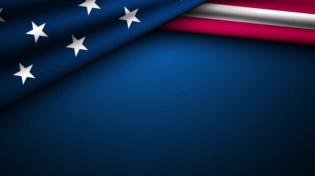 Happy Memorial day animation with honoring all who served text, gold stars and rotating USA flag on the background. 4K video, Great for use on Memorial Day event in United States. 