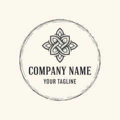 Vintage Celtic Knot Logo Design for Company Branding.