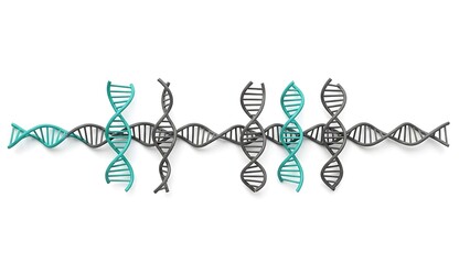 DNA Strand Illustration - Genetic Code and Molecular Biology Concept.