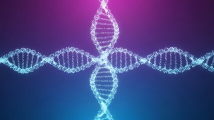 DNA Strands Intertwined - Genetic Code and Molecular Biology Concept.