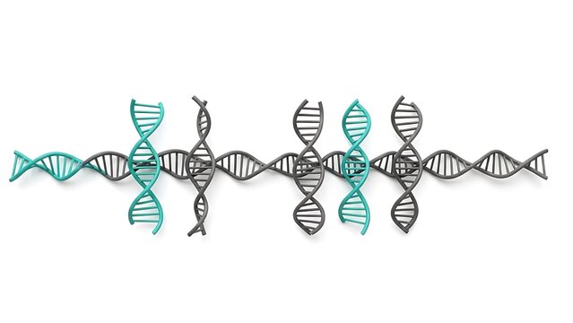 DNA Strand Illustration - Genetic Code and Molecular Biology Concept.