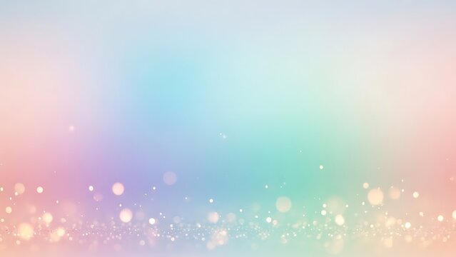Dreamy Pastel Gradient Background with Bokeh Lights and Soft Hues. - Powered by Adobe