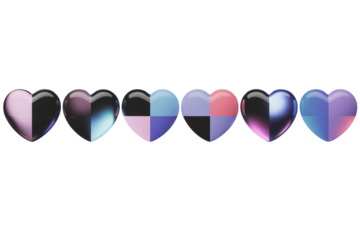 Celebrate Omni Pride and Inclusion with these Vibrant Heart Symbols, Perfect for LGBTQ+ Awareness and Empowerment Campaigns, or Showcasing Diverse Love