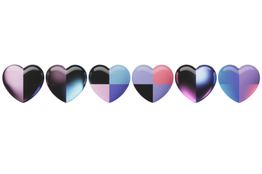 Celebrate Omni Pride and Inclusion with these Vibrant Heart Symbols, Perfect for LGBTQ+ Awareness and Empowerment Campaigns, or Showcasing Diverse Love