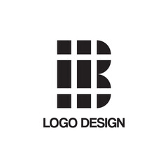 b logo design template