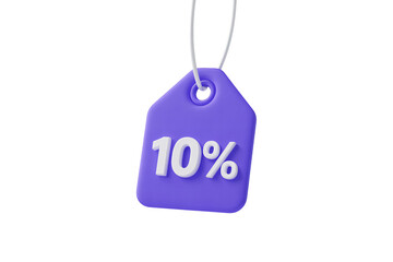 Unlock savings with a ten percent discount tag, a modern symbol of deals and offers, ideal for promotion, retail, and grabbing customer attention