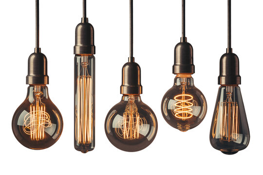 Stunning Edison bulbs glowing with vintage charm, perfect for adding a warm and inviting ambiance to any space, creating a cozy and stylish atmosphere