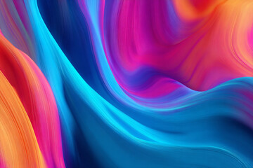 Vibrant swirling fabric texture in bold blue pink and orange hues