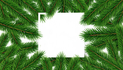 Fir leaves with golden baubles stars lighting garland decorated on red background and space for yo
12