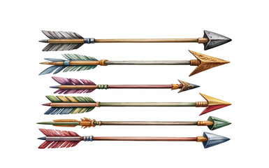 Decorative Arrows Set in Artistic Watercolor Style