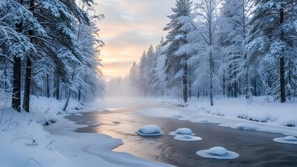 river in winter