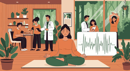 Holistic wellness integrates yoga, medical attention and nature for complete well-being