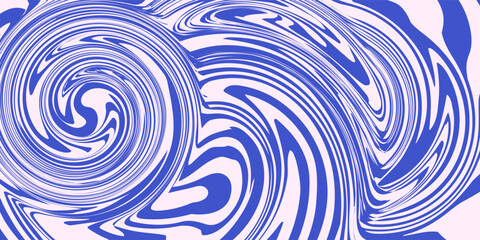 Abstract background pattern with colorful waves. Psychedelic groovy trippy y2k retro seamless pattern in blue and pink colors. modern