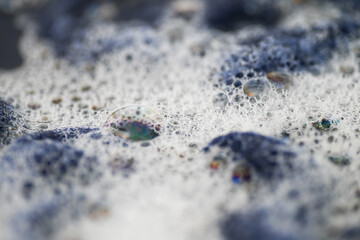 Cashmere Wool Sweater Being Hand Washed with Delicate Detergent
