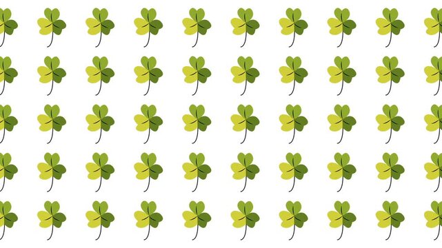 Pattern of shamrocks symbols for irishthemed designs. Perfect for st. Patricks day products, greeting cards, backgrounds, and decorations.