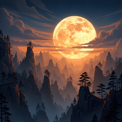 sunrise over the mountains