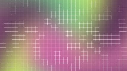 Pastel Grid Line Background with Pink and Green Gradient