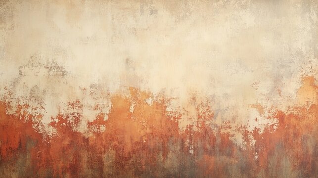 An expressive, artistic backdrop with a grunge texture and vibrant rust, red, and orange tones. This painterly abstract piece is suitable for art prints, book covers, and creative designs